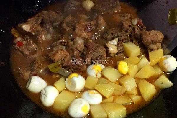 土豆鹌鹑蛋烧排骨的做法图解9