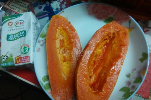 木瓜撞奶的做法图解1