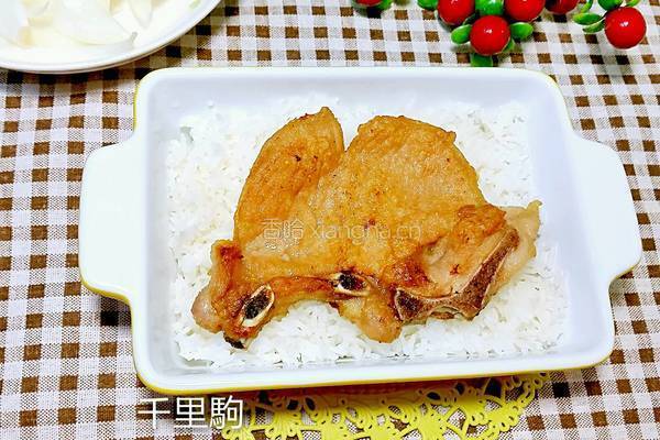 芝士焗猪排饭的做法图解6