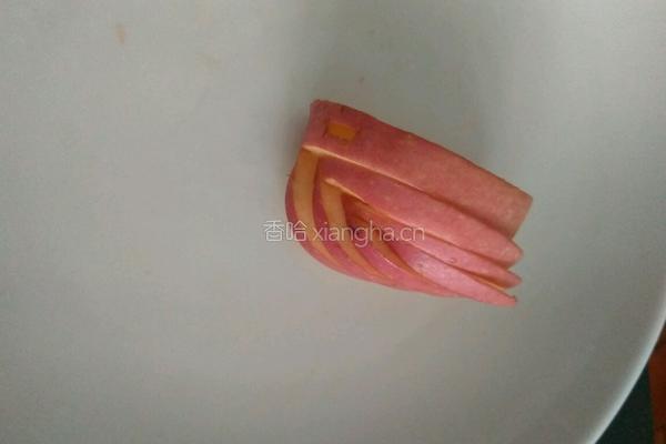 白焯南瓜黄牙白苹果拼盘（成双成对）的做法图解4