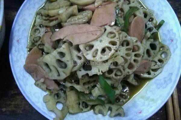 火腿炒藕片的做法图解6