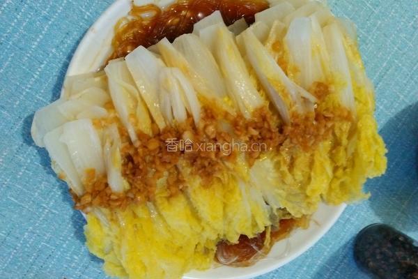 蒜蓉粉丝蒸白菜的做法图解8