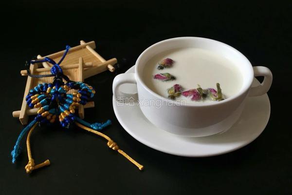 玫瑰花姜撞奶的做法图解5