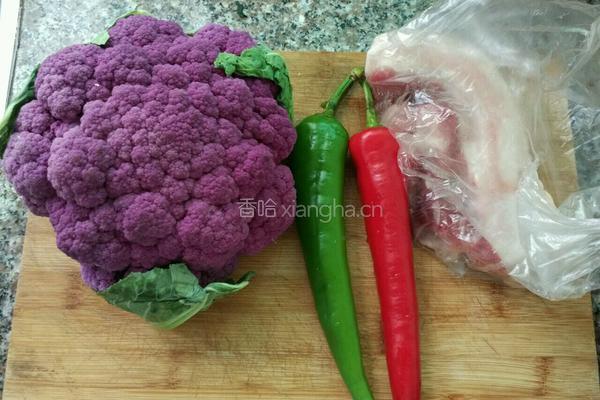 花菜煸肉的做法图解1