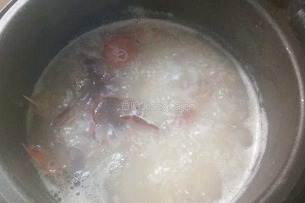 虾蟹粥的做法图解7