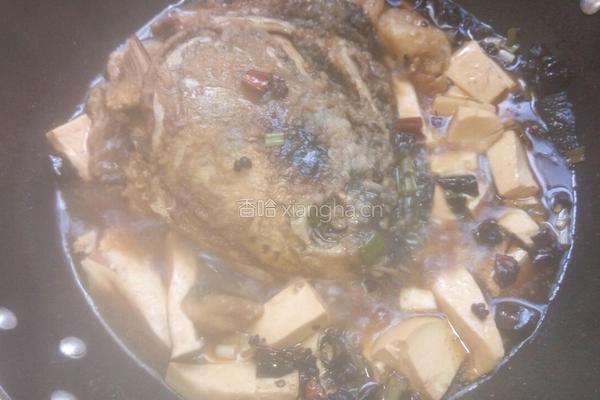 鱼头烧豆腐的做法图解12