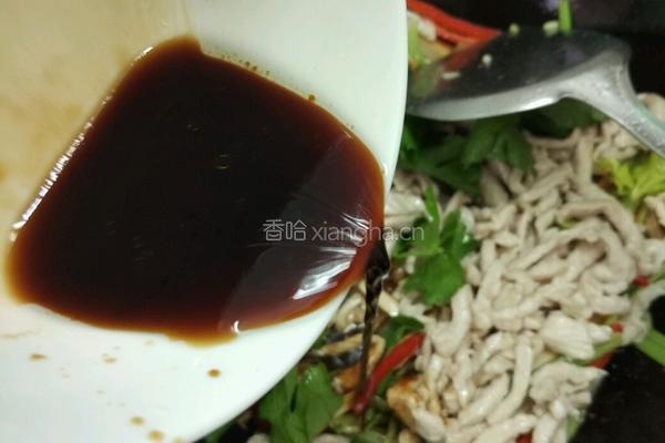 香芹豆干炒肉丝的做法图解7
