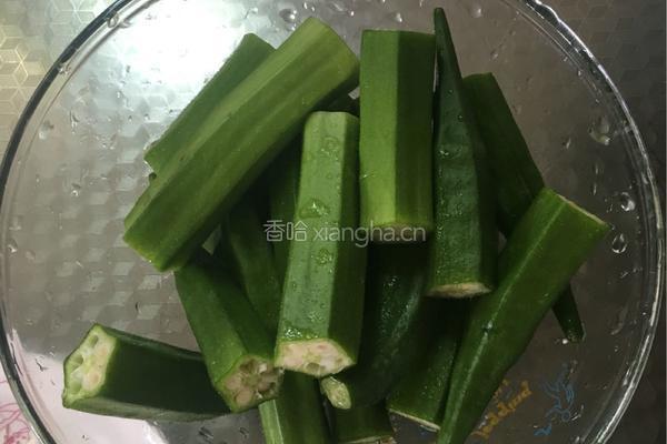 椒盐秋葵的做法图解2