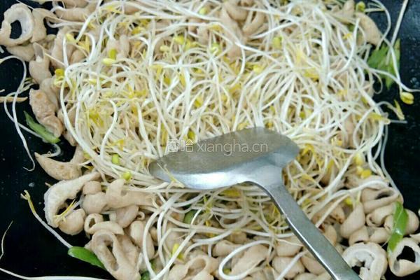 猪大肠炒豆芽的做法图解7