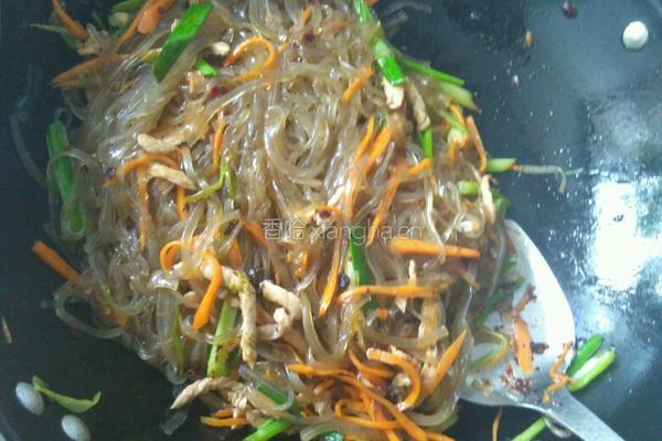 肉丝炒粉条的做法图解8