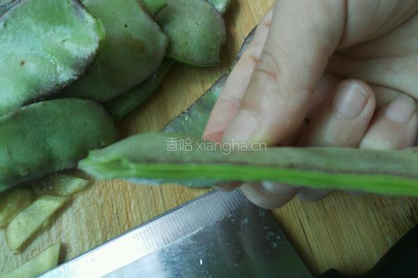 炒扁豆的做法图解2
