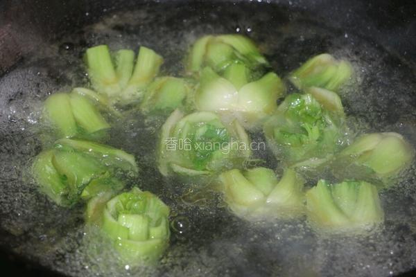 肉末香菇碧玉盏的做法图解5