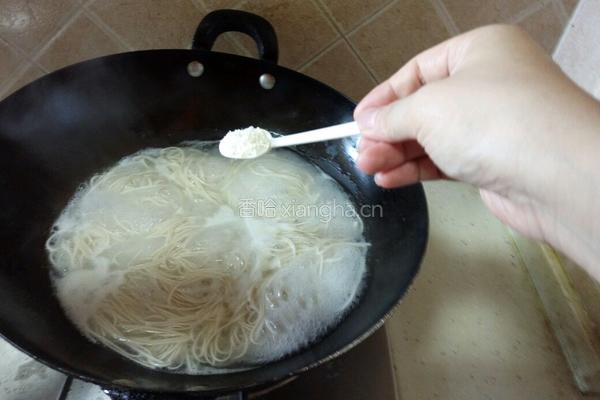 青菜肉丝鸡蛋面的做法图解9