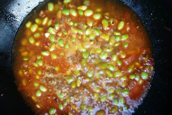 酱香肉粒青豆的做法图解6