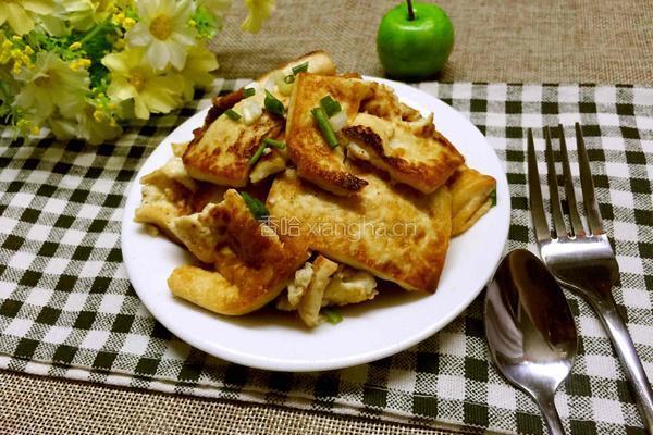 香葱煎豆腐的做法图解6