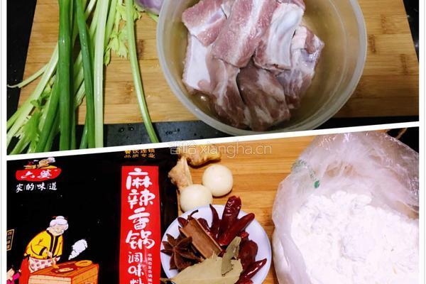 香辣干锅排骨虾的做法图解1