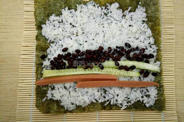 红豆寿司的做法图解4