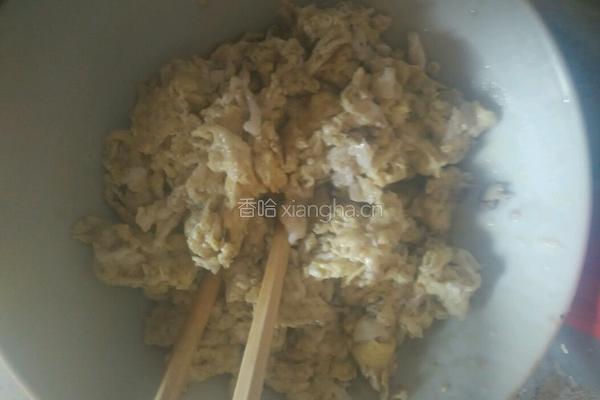 蒜苔肉豆腐鸡蛋打卤面的做法图解3