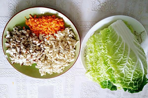 虾仁豆腐白菜卷的做法图解2