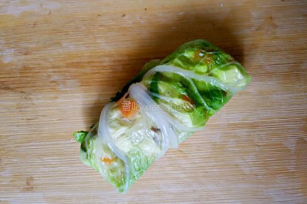 虾仁豆腐白菜卷的做法图解9