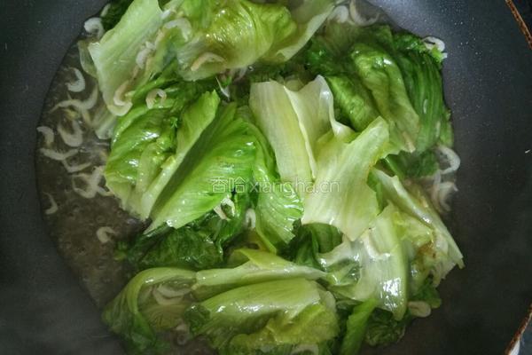 虾米炒生菜的做法图解5