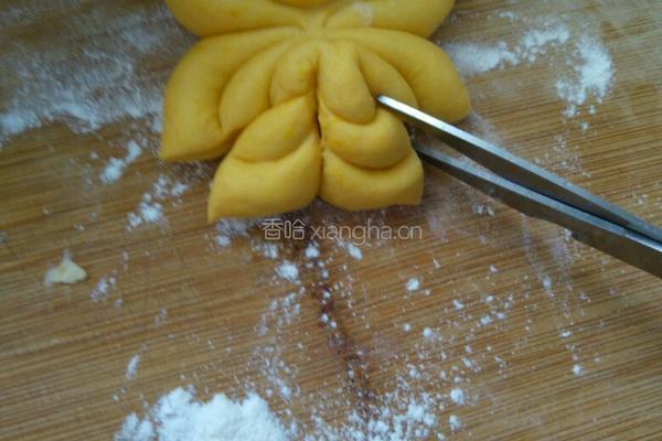 南瓜菊花馒头的做法图解9
