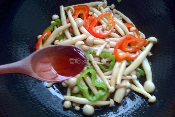 彩椒耗油海鲜菇的做法图解10
