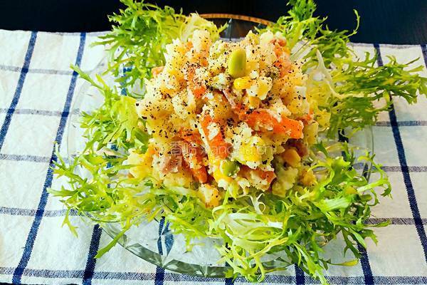 土豆泥时蔬沙拉#年夜饭的做法图解7