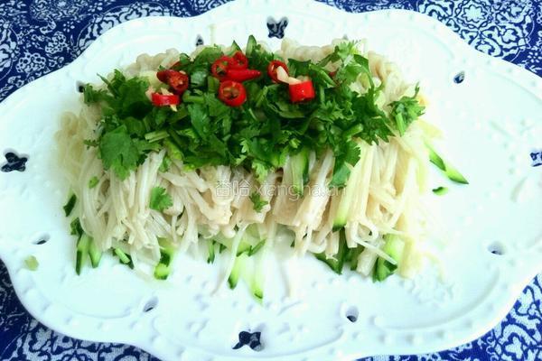 金针菇拌黄瓜的做法图解5