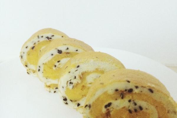 芝麻薯泥蛋糕卷的做法图解6