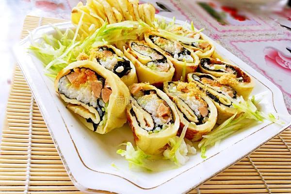 鸡蛋紫菜卷的做法图解10