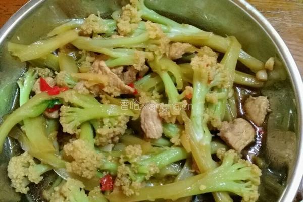 菜花炒肉的做法图解7