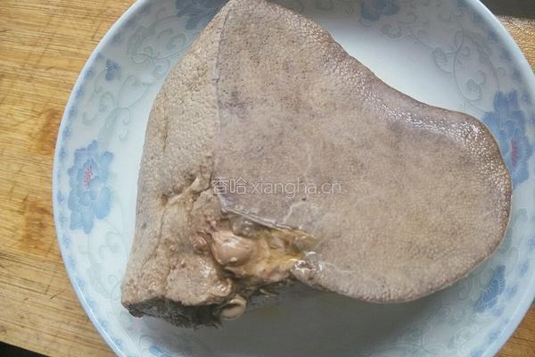 凉拌老肝的做法图解3