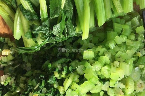 芹菜馅包蛋煎饺的做法图解2