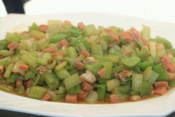 虾仁火腿芹菜碎的做法图解6