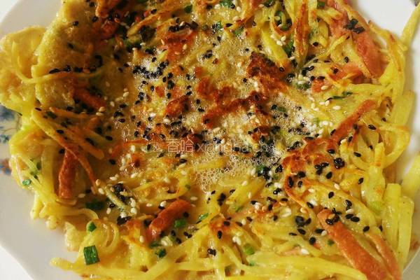 土豆丝鸡蛋饼的做法图解12