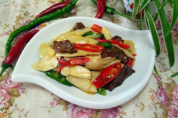 茭白炒牛肉的做法图解12