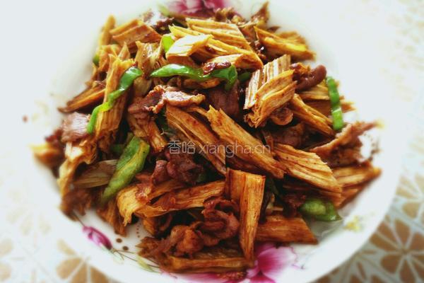 有机羊肉炒腐竹