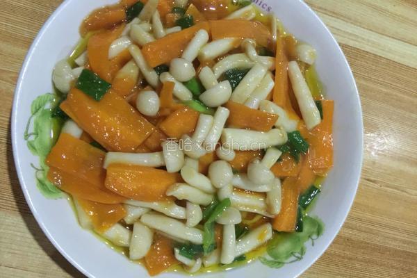海鲜菇炒胡萝卜的做法图解11