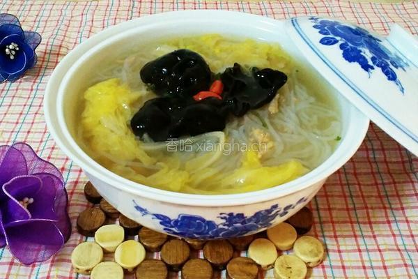 海米白菜粉丝汤的做法图解9