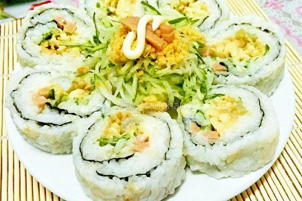 奶香里卷蔬菜寿司的做法图解13