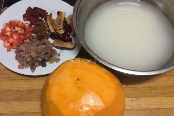南瓜糯米饭的做法图解1