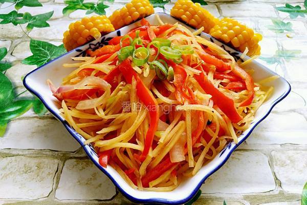 红椒土豆丝的做法图解5
