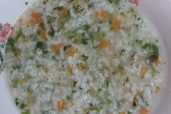 青菜香菇粥的做法图解7
