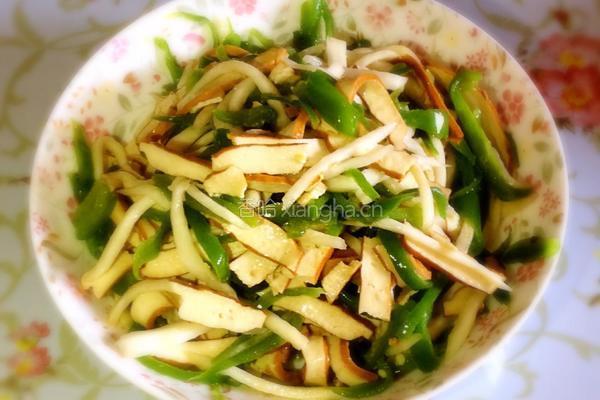 青椒茭白炒干丝