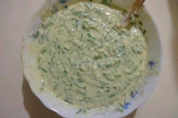 香脆韭菜饼的做法图解5