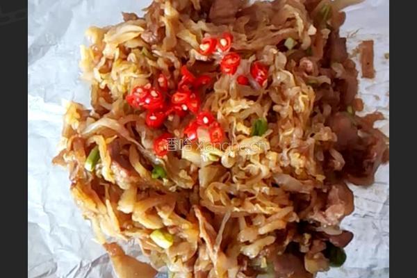 锡纸烤酸菜的做法图解6