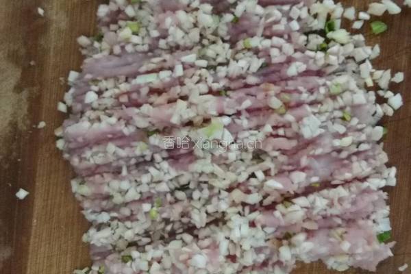 香菇酿肉的做法图解4
