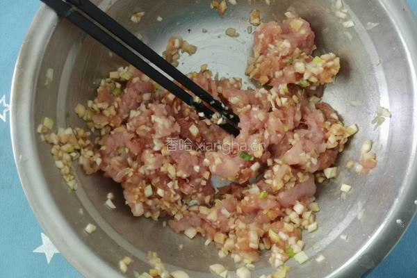 香菇酿肉的做法图解5
