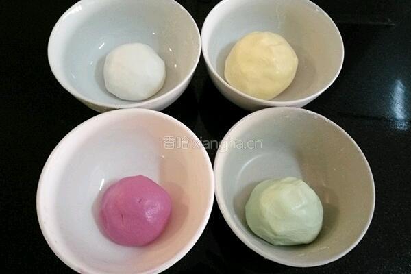 彩色汤圆的做法图解3